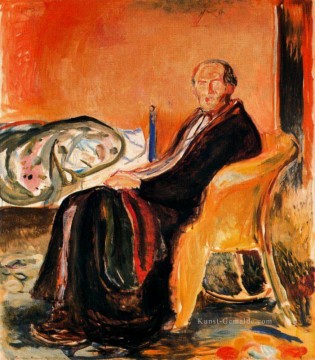 Edvard Munch Werke - Selbstporträt nach spanischer Grippe 1919 Edvard Munch
